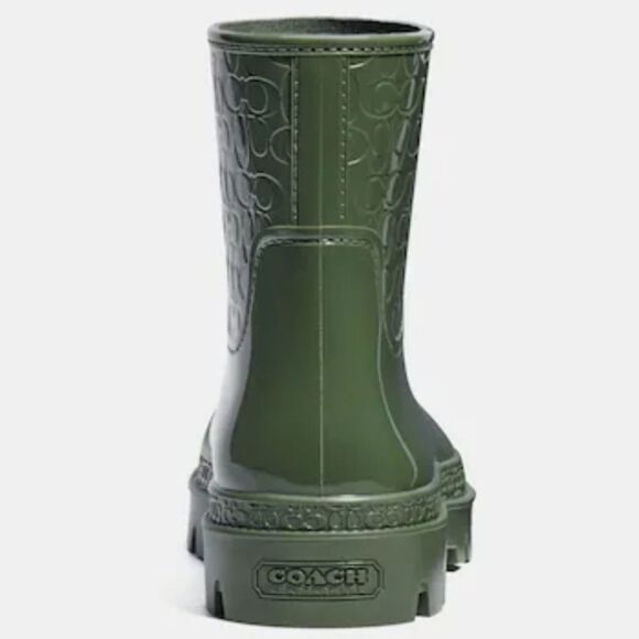 Coach Millie Rain Boot- Army Green - Picture 3 of 9